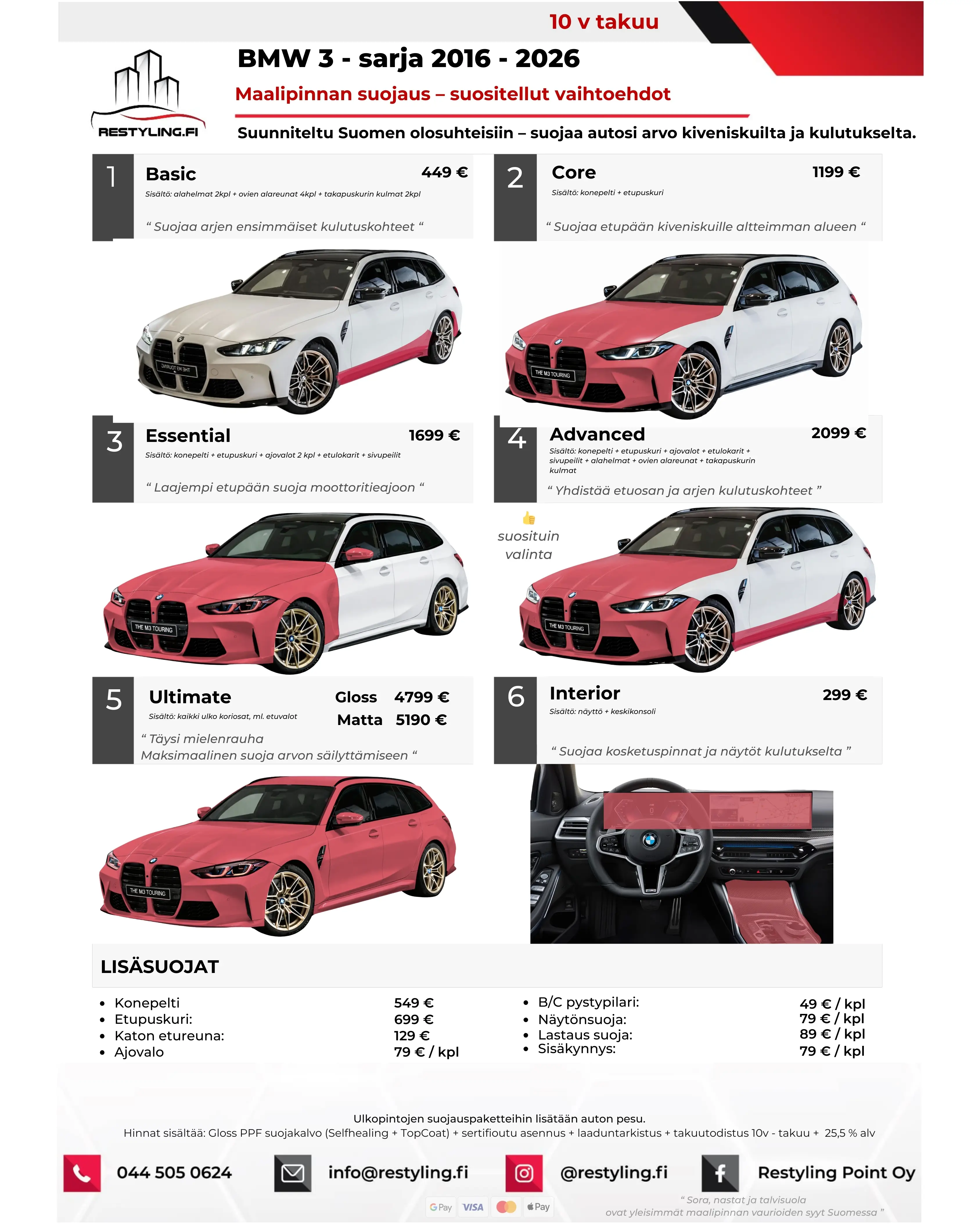 Pricing 12 BMW 3 hinnasto