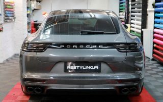Porsche takavalojen tummennus + ajovalojen tummennus + auton lasien tummennus + ppf keulaan + keraaminen pinnoite