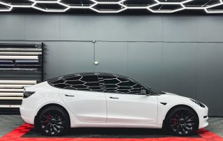 Tesla Model3 takalasien tummennus, etulasien tummennus, takavalojen tummennus
