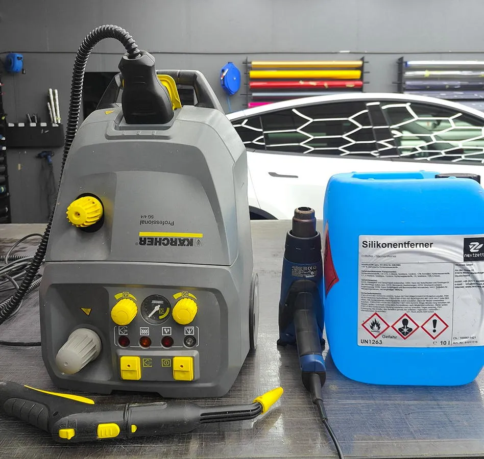 Steam cleaner, heat gun, and powerful adhesive remover