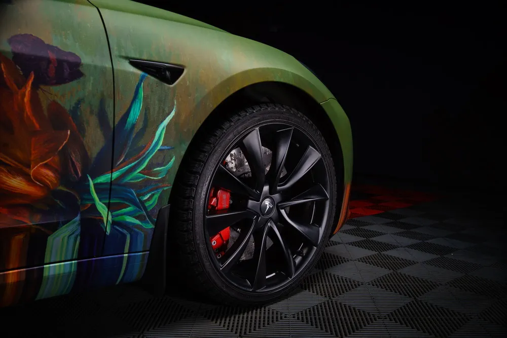 Tesla wheel coating