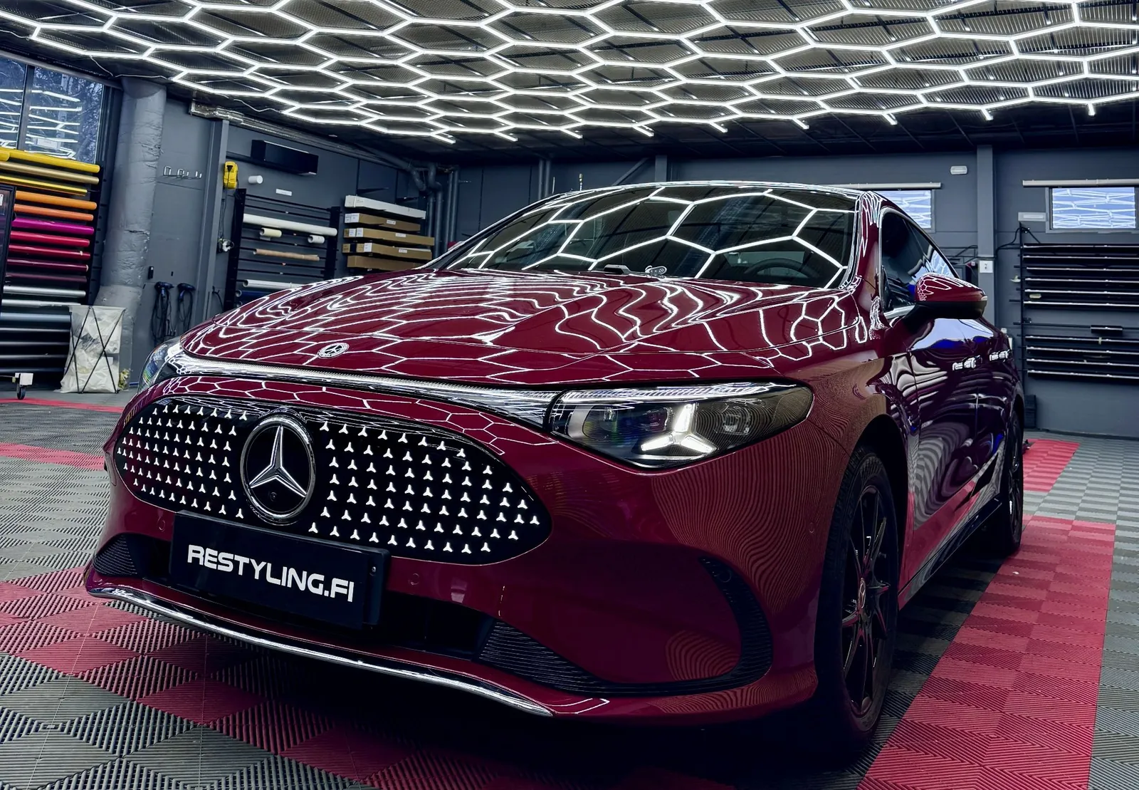 Mercedes-Benz CLA 2026 laajan PPF-suojateippauksen valmistumisen jälkeen